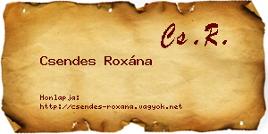 Csendes Roxána névjegykártya